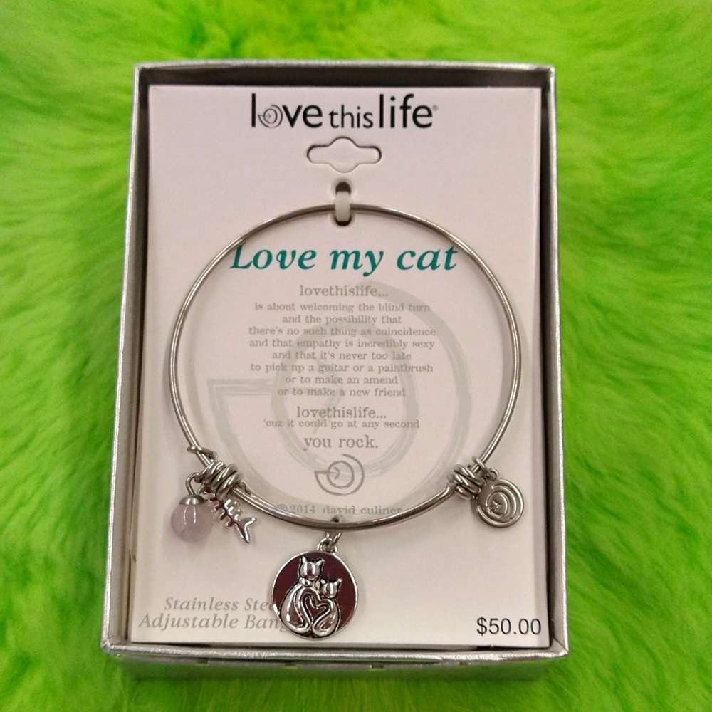 Love My Cat Stainless Steel Bracelet